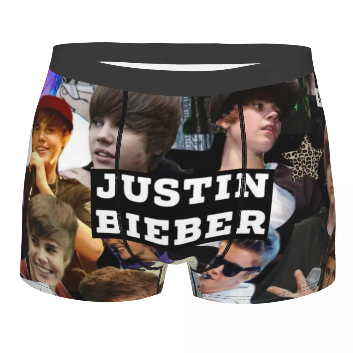 

Мужское модное нижнее белье с изображением Джастина Бибера, музыкального певца, боксеры, мужские дышащие шорты, трусы