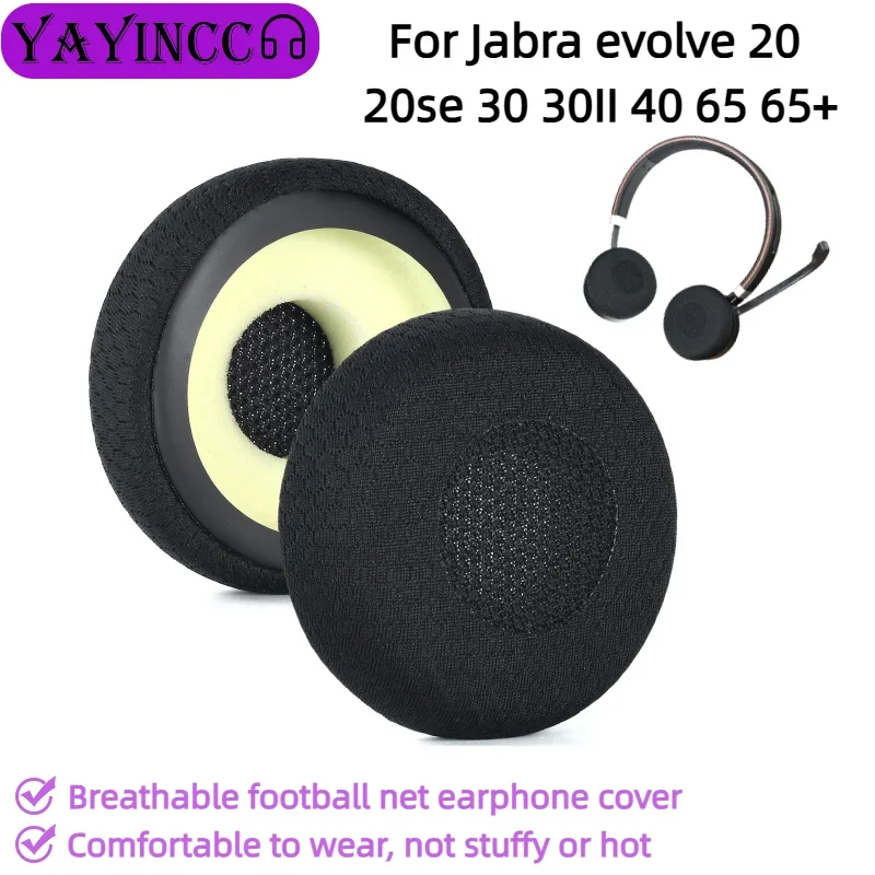YAYINCC Almohadillas de repuesto para auriculares Jabra Evolve 20, 20se, 30, 30II, 40, 65, 65+, piezas de reparación para auriculares