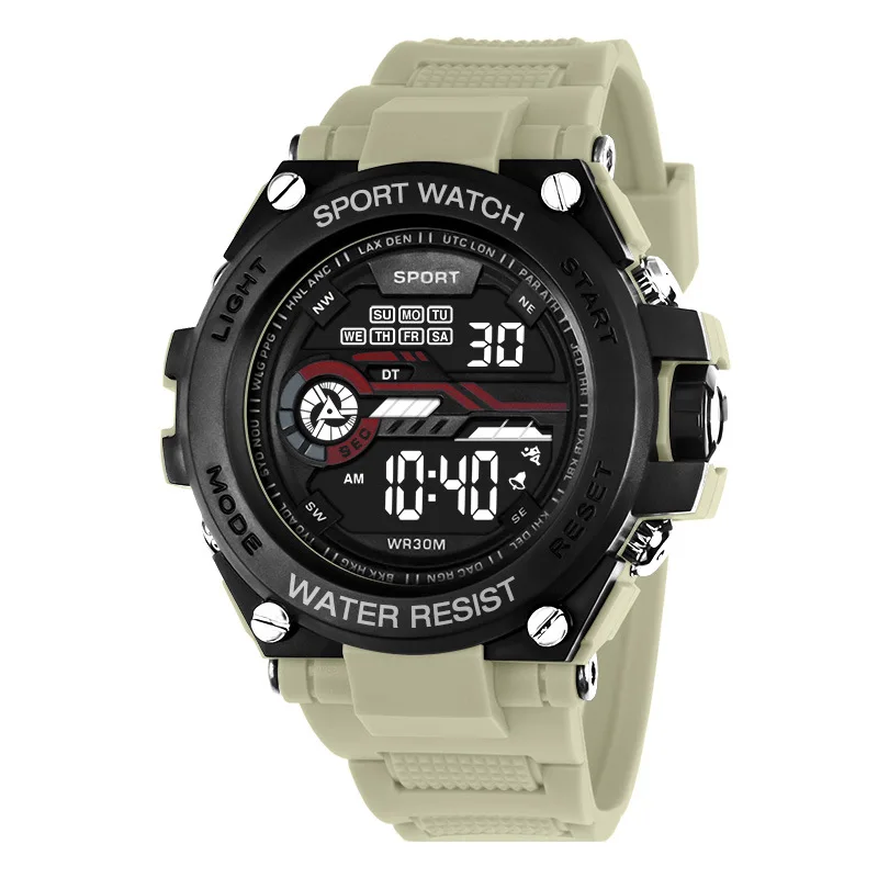Simple Outdoor Sports Electronic Watch, Multi-Functional LED