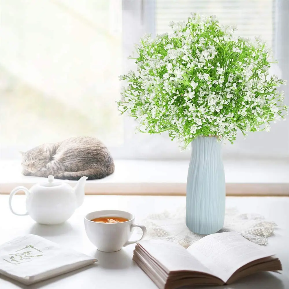 Meldel 人工 Babysbreath 結婚式の装飾偽の花の結婚式のブーケホーム装飾偽 Babysbreath 花