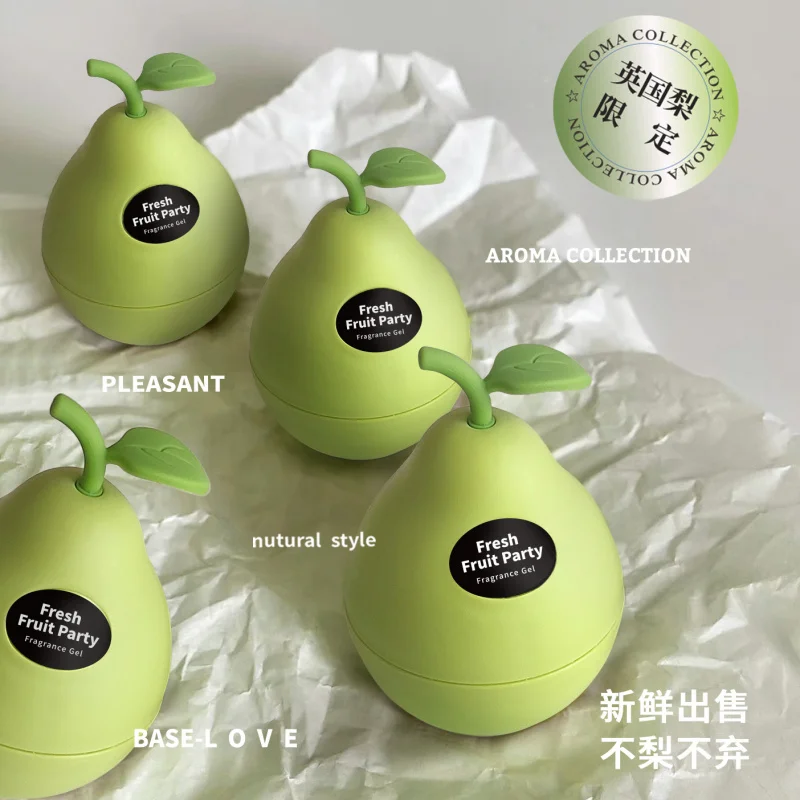 

Aromatherapy Pear Fruit Scent Car Air Freshener Solid Car Ornament Toilet Long-lasting Deodorizer Space Fragrance