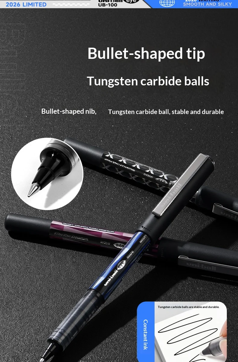 Uni Ball Eye UB-150 Kugelschreiber mit limitiertem Muster am Schaft, 0,5 mm, geschmeidiger, seidiger Schreibfluss, hohe Kapazität, japanisches Schreibwarenprodukt für den täglichen Gebrauch. – Detail 8