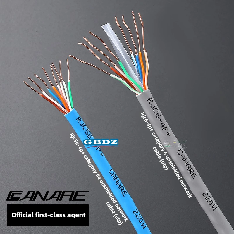

CANARE Standard CAT6 CAT5E UTP Ethernet Cable RJC6-4P+ RJC5E-4P+ 23 24 AWG Unshielded Twisted Pair Network Cable Type-CM