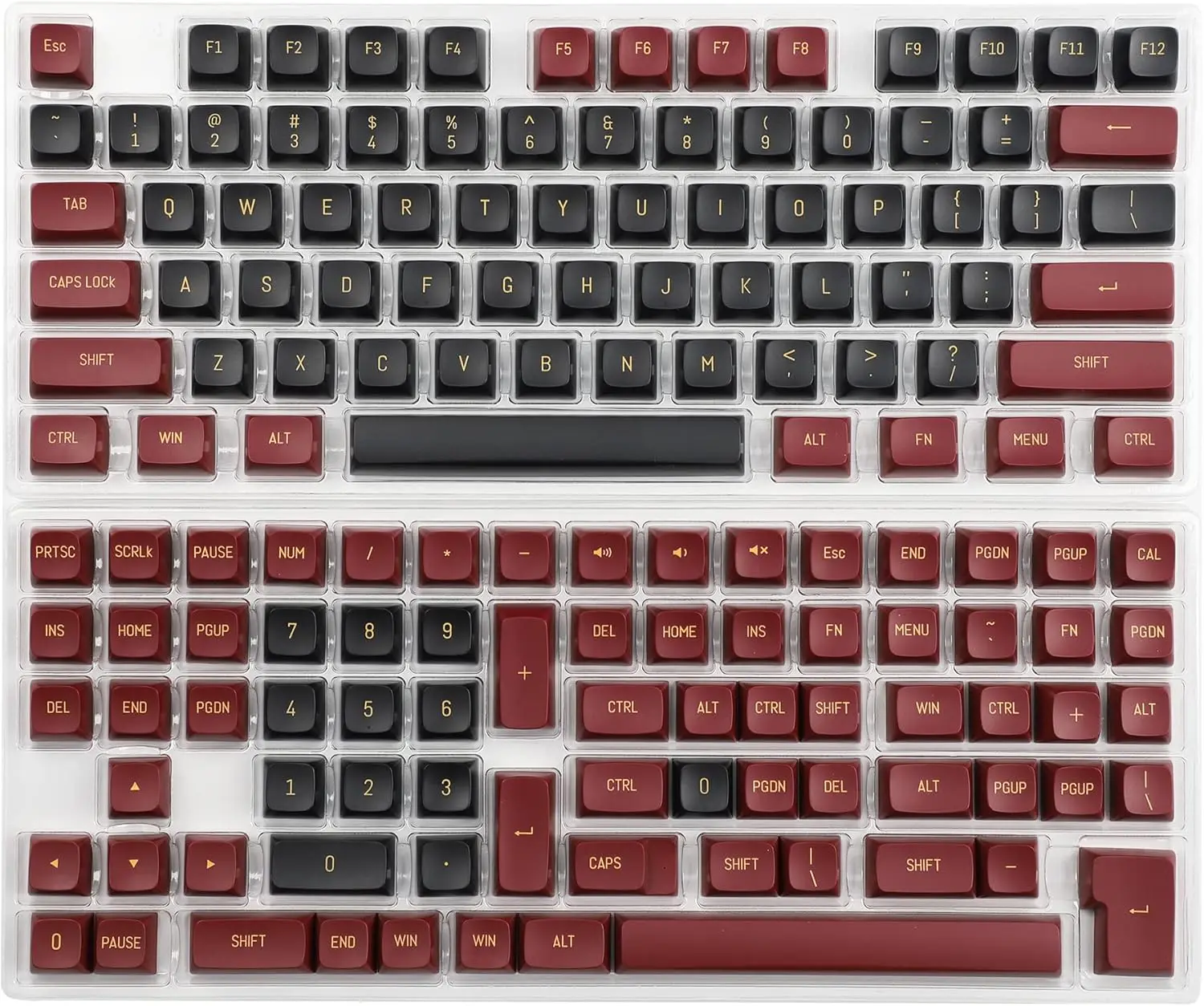 Double Shot Keycaps PBT Keycap for MX Keyboard 104 87 61 96 KBD75 ID80 GK64 SP84 Lower Than SA (Red Samurai 151)