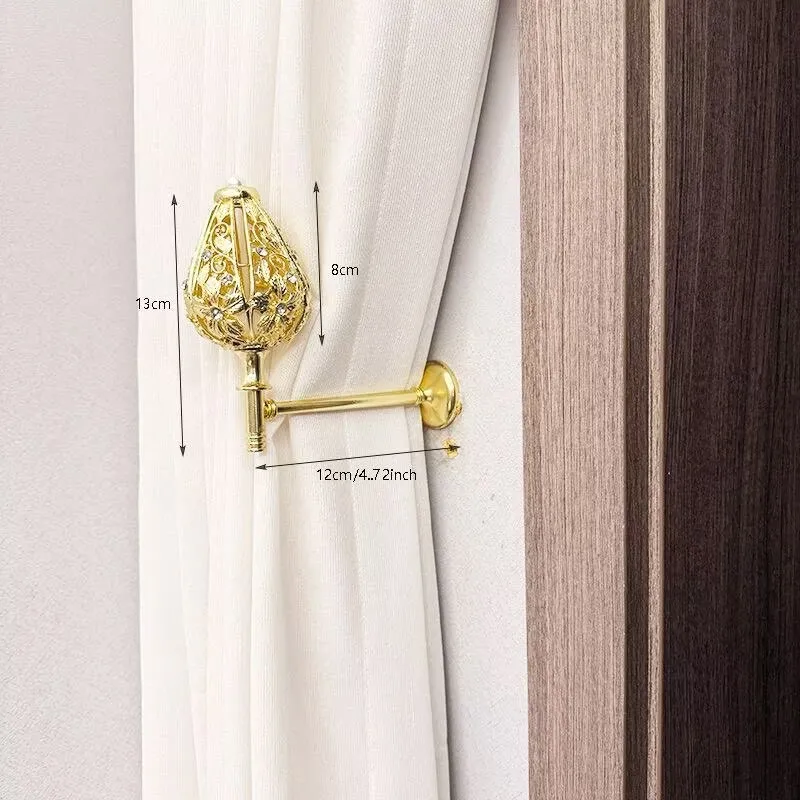2PCS/U-shaped folding curtain hooks, adjustable wall hooks, living room, bedroom, extended decorative wall hooks, one pair