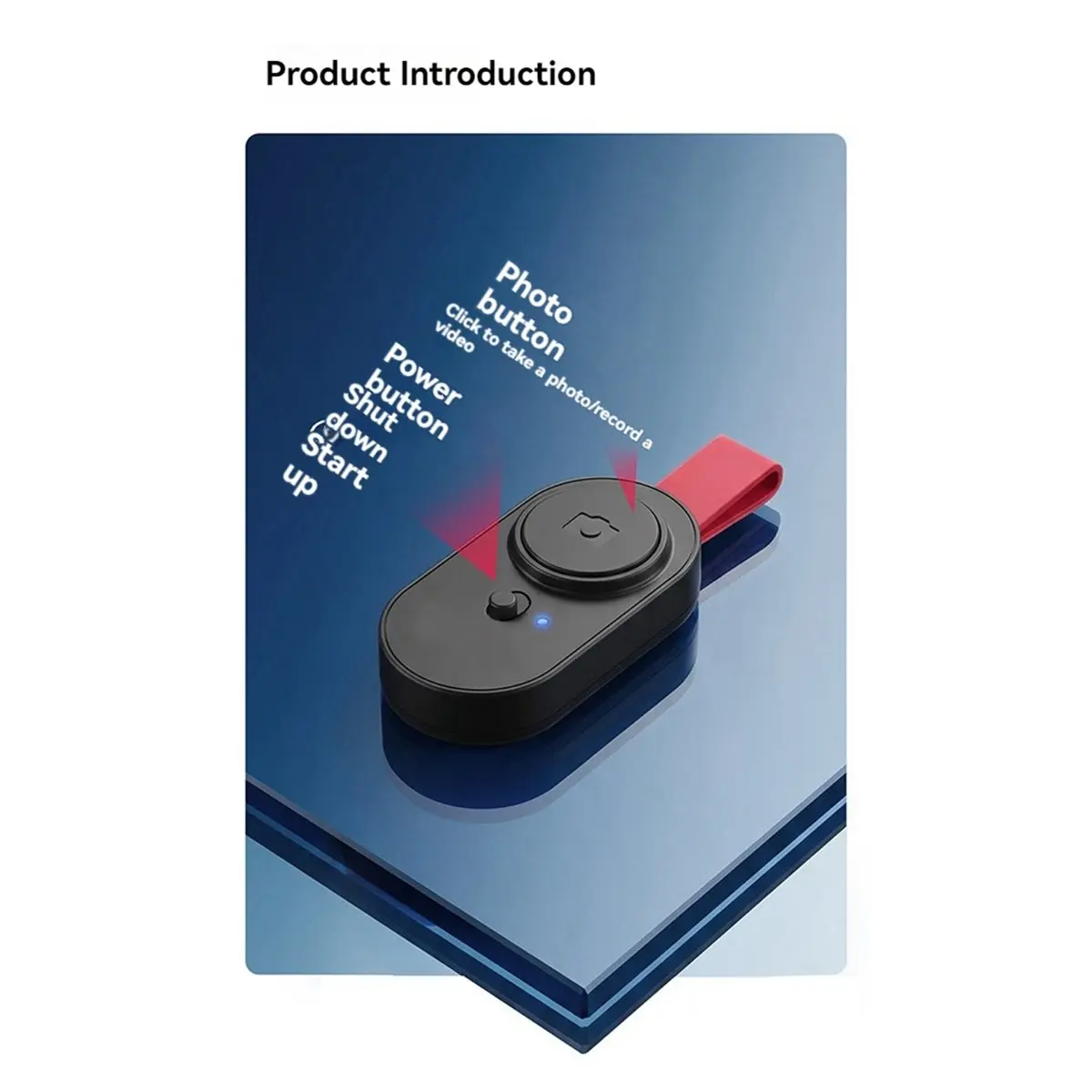 L62A RC05 Phone Wireless Remote Shutter 10m Bluetooth Control One-Press Photo & Video Selfie Remote