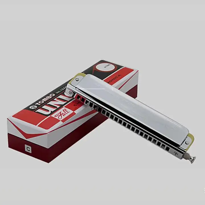 Tombo Full Chromatic Harmonica No. 1244 UNICA 22 Holes Harp 44