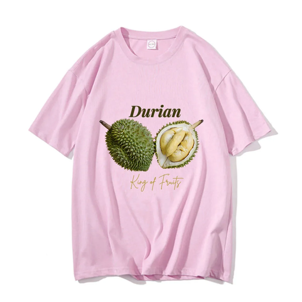 Durian-Camiseta con estampado gráfico para hombres y mujeres, Tops de manga corta, camiseta de Graffiti minimalista, camisetas transpirables informales, 100%