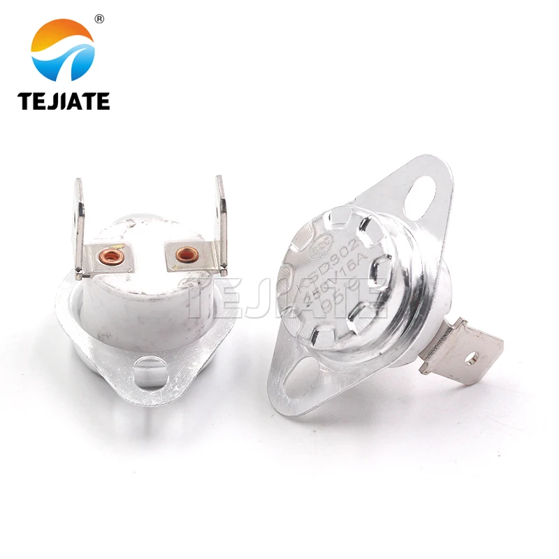 Interruptor de controle de temperatura, controlador de temperatura, interruptor normalmente fechado, cerâmico, KSD302, 95-180 ℃, 250V, 16A