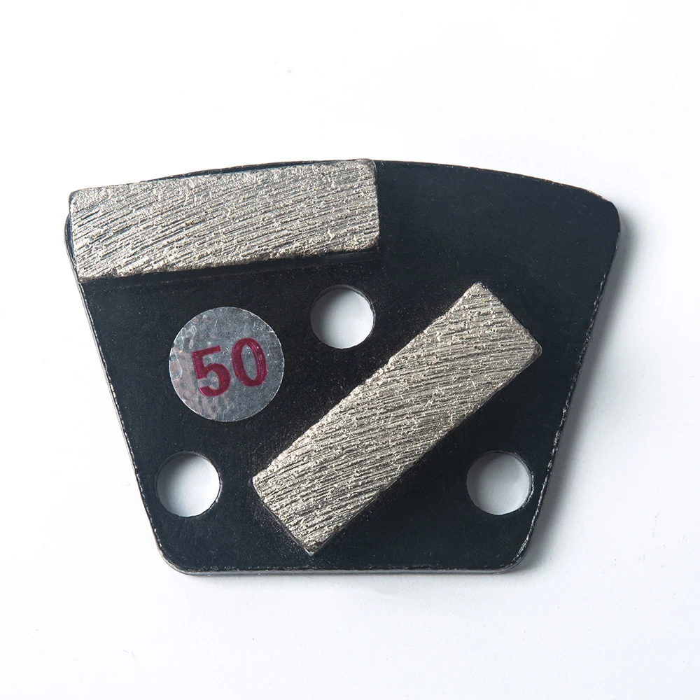 3Pcs Diamond Trapezoid Metal Pad Grinding Block Concrete Cement Marble Granite Stone Terrazzo Floor