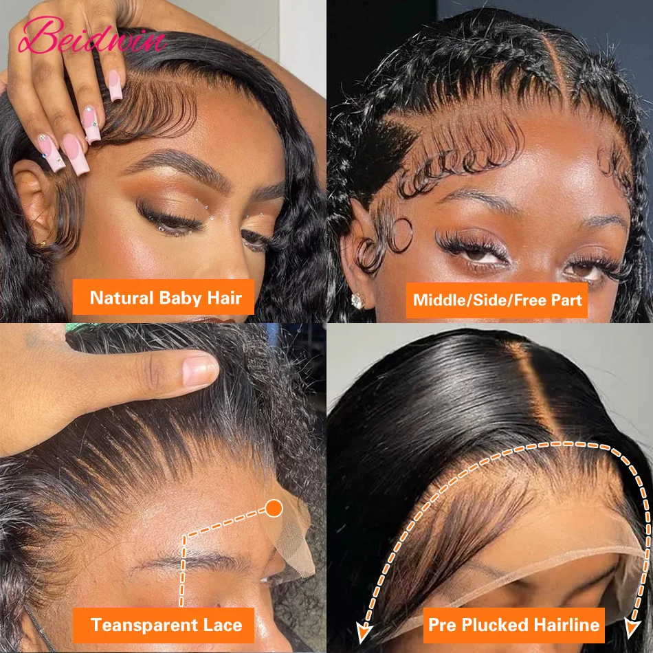 Curly Lace Front Human Hair Wig 13X4 Lace Frontal Human Hair Wigs 13X6 Lace Frontal Glueless Pre Plucked Human Wigs Ready To Go