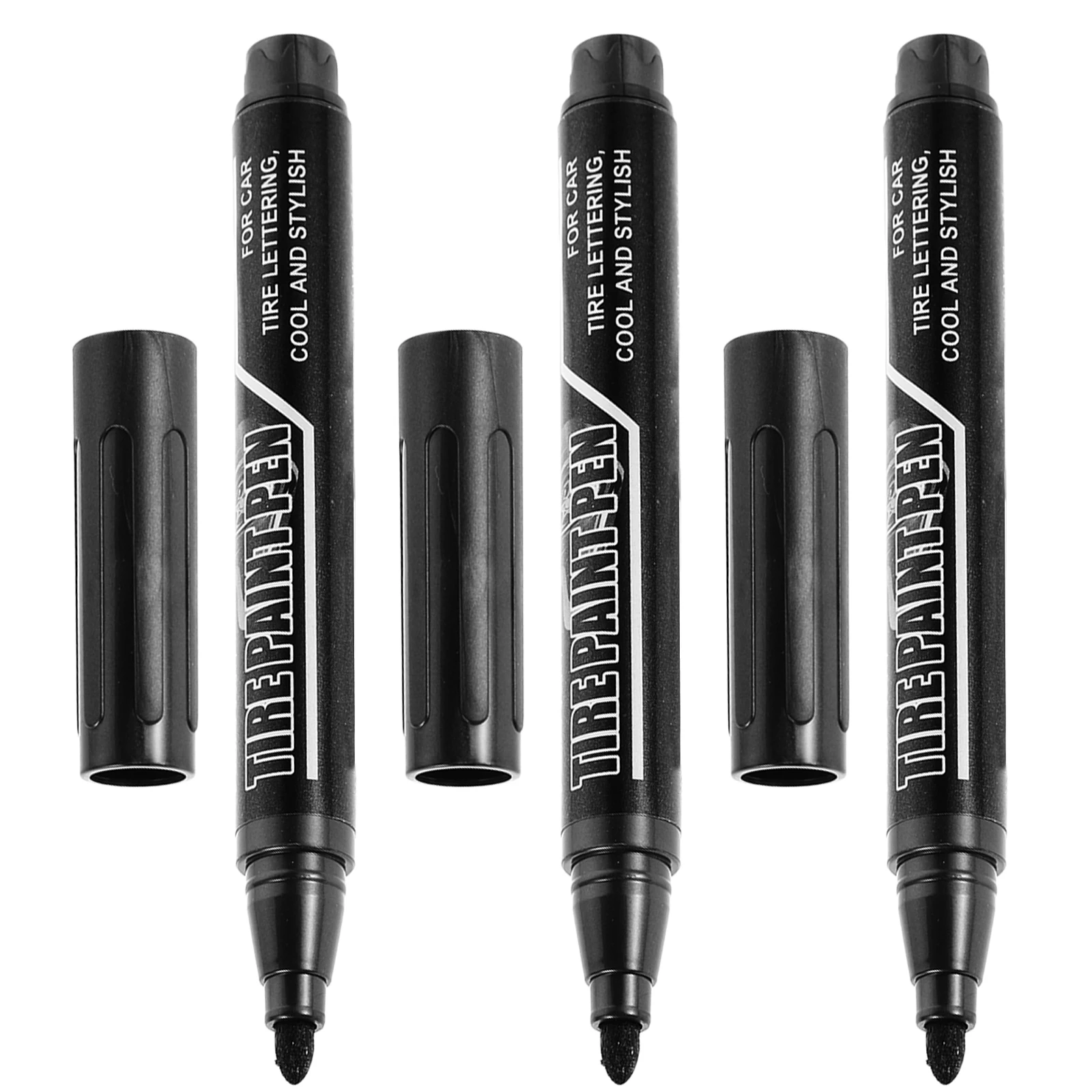 

3pcs Tire Paint Pen Car Tires Long Lasting Color Creative Oil Marker Pens Sturdy Material Portable Tire Markers Painting