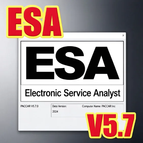 Newest ESA 5.7 Electronic Service Analyst 5.7+ 2024 SW Flash Files one laptop install or send Unlimited keygen for Pac.car