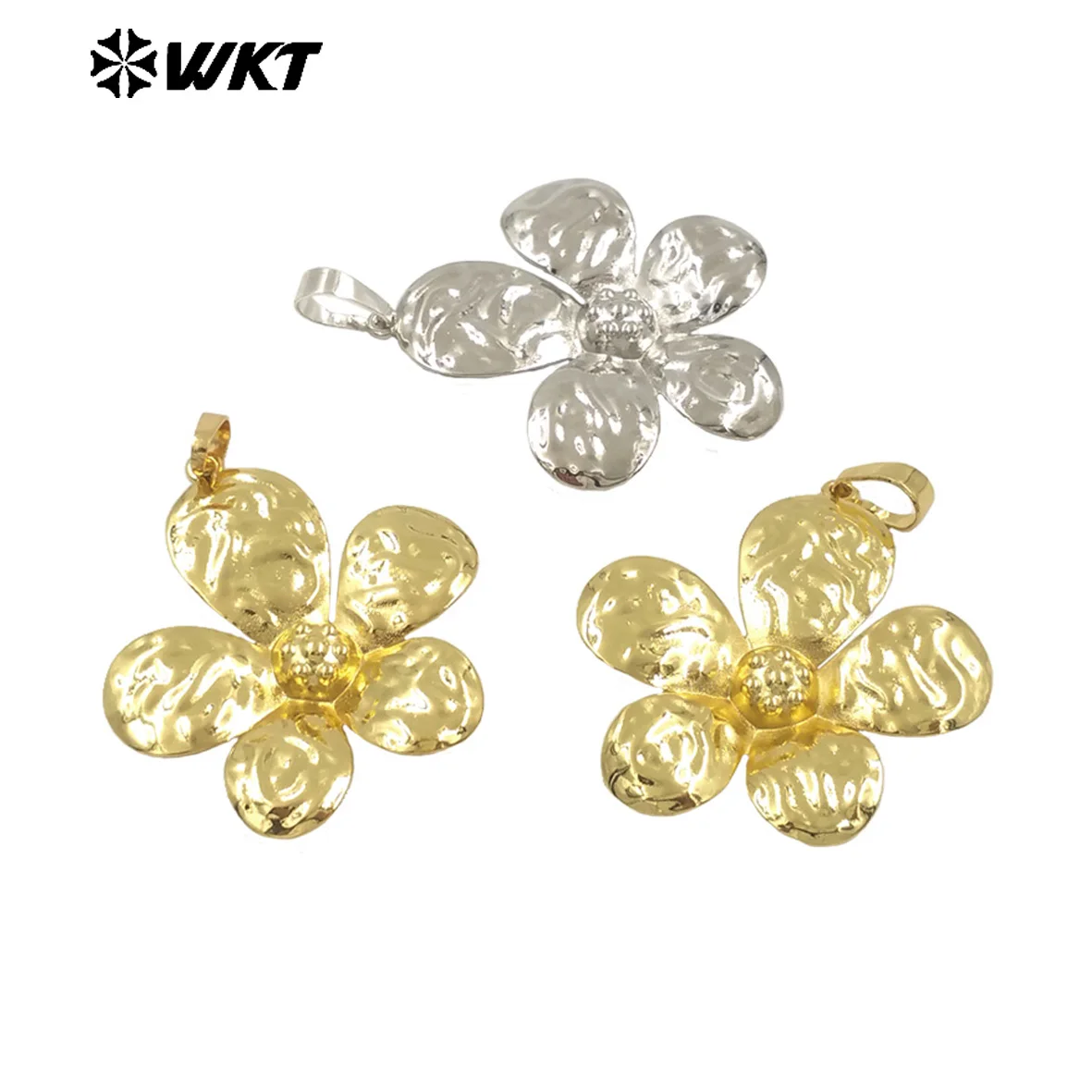 WT-P1989 Delicate Vivid Flower Shape Hand Make Jewelry Components For Women Earring Or Necklace Fine Pendant