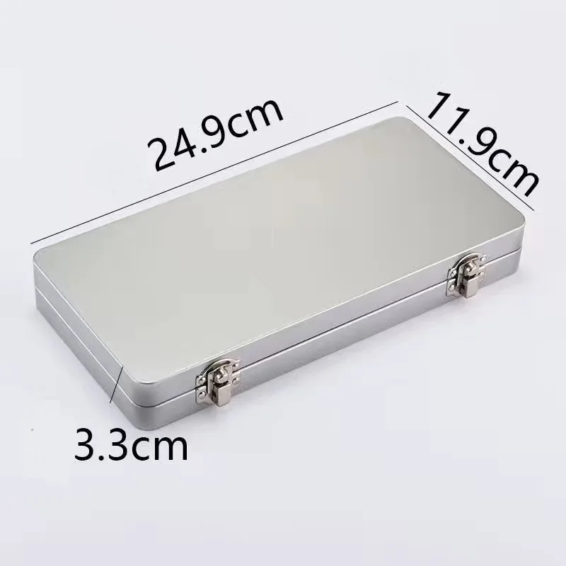 1PCS Rectangle Postcard Pull Button Stationery Storage Tin Box Large Earrings Jewelry Sundry Storage Organizer For Home Decor