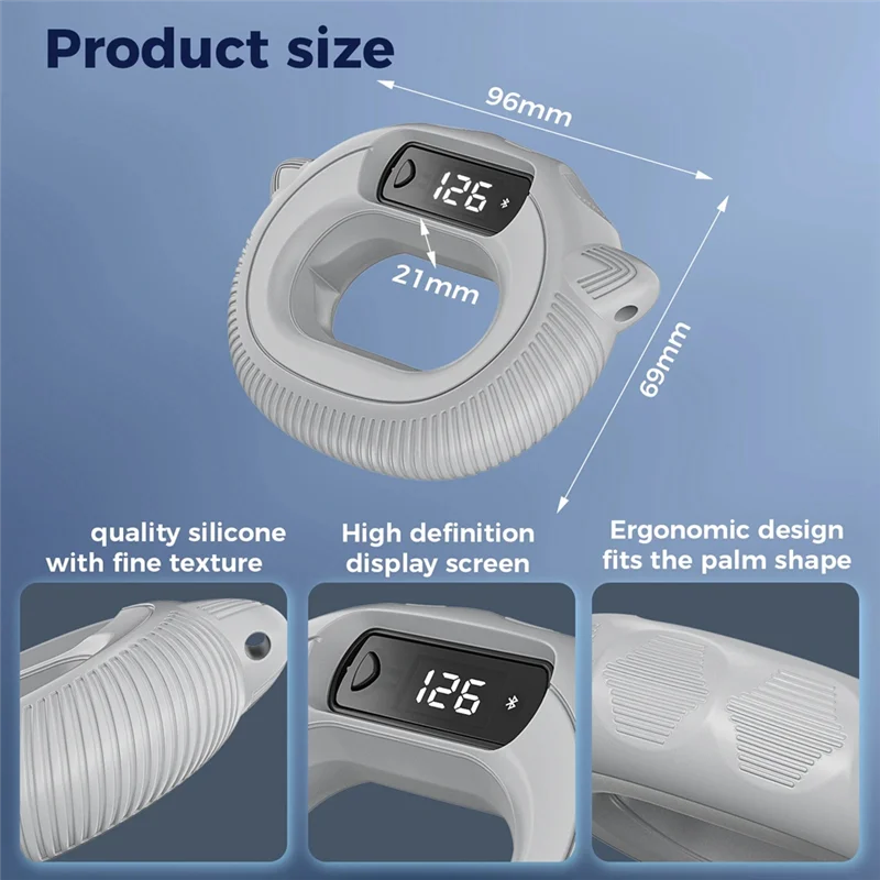 WHYY-Fitness ハンドグリッパー 手のリハビリテーション機器 指トレーニング グリップ強化剤 スクリーン付き