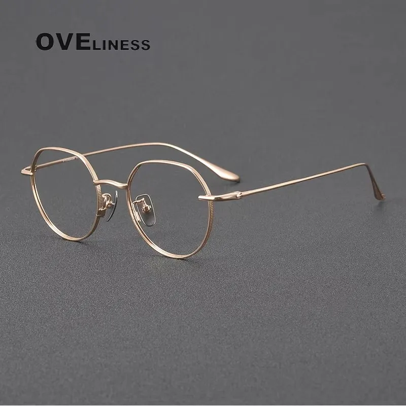

2026 Pure Titanium Glasses Frame Women Retro Round Eyeglasses frames Men Vintage Ultralight Eyewear High Quality spectacles