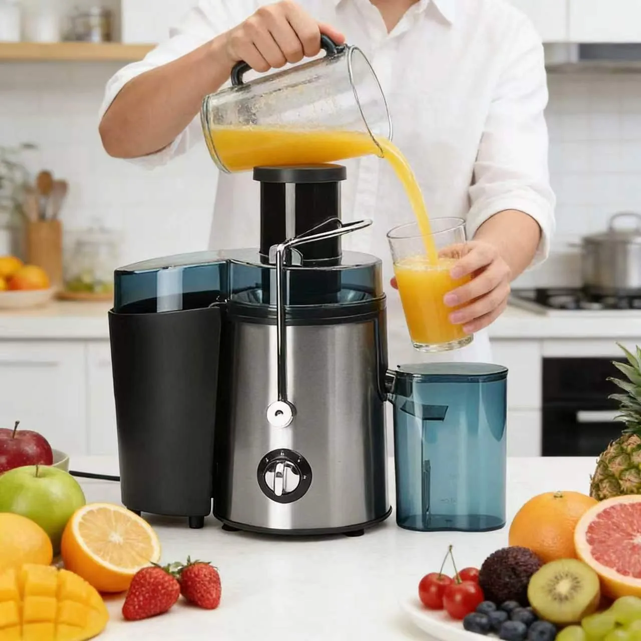 Juicer centrifugal Household large caliber electric juice machine residue separation vegetable Juicer EU UK