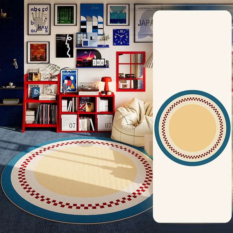 Color Carpets for Living Room Washable Bedroom Tables Chair Mat Anti Slip Lounge Floor Mat Nordic Style Cloakroom Rug