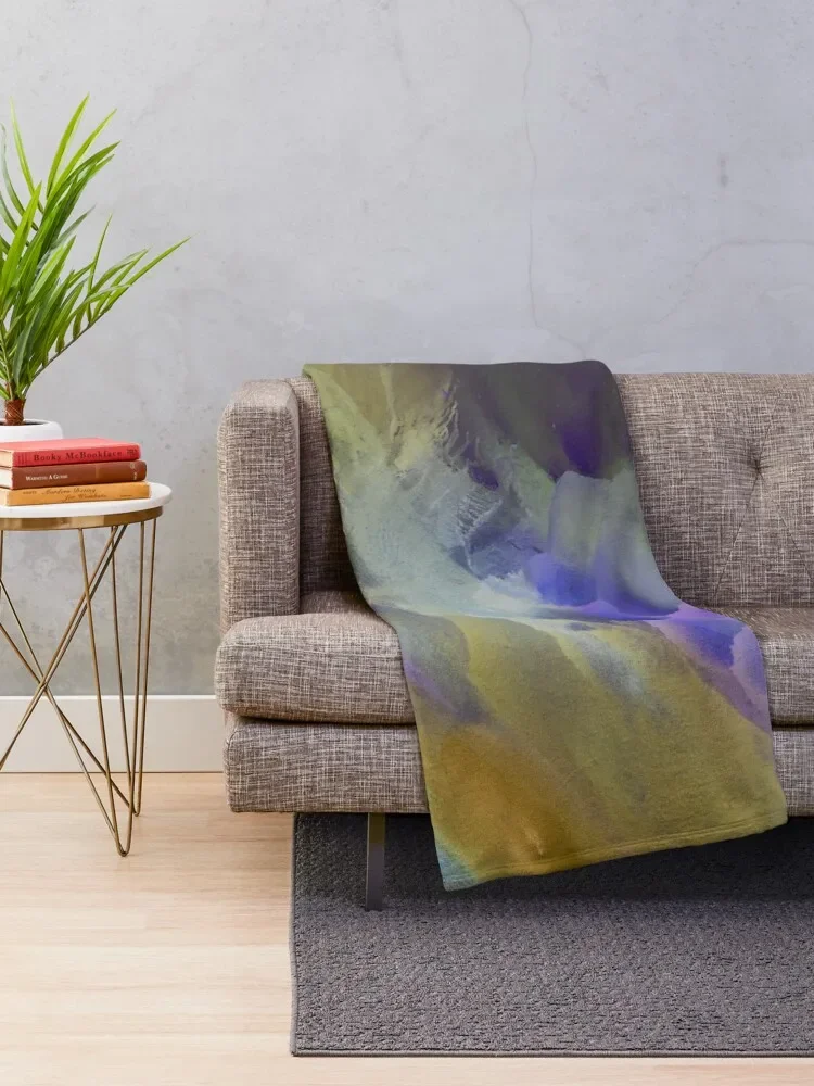 Parisian Garden In The Rain Abstract Watercolor Painting Throw Blanket For Sofa Thin Sofa Softest Blankets For Sofas Blankets