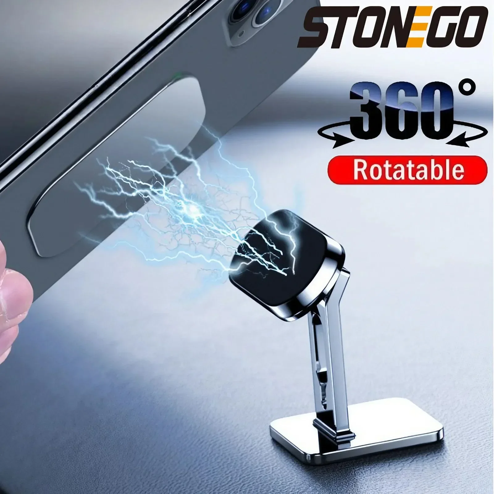 STONEGO 360 Rotatable Magnetic Car Phone Holder Smartphone Support GPS Phone Bracket in Car For iPhone Samsung Xiaomi huawei