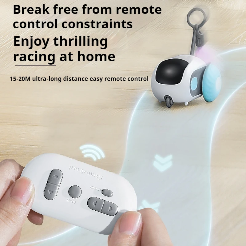 Jouet de voiture télécommandé Intelligent 2.0 pour chats, petite souris interactive, divertissement, jeu pour animaux de compagnie, auto-entretien joyeux
