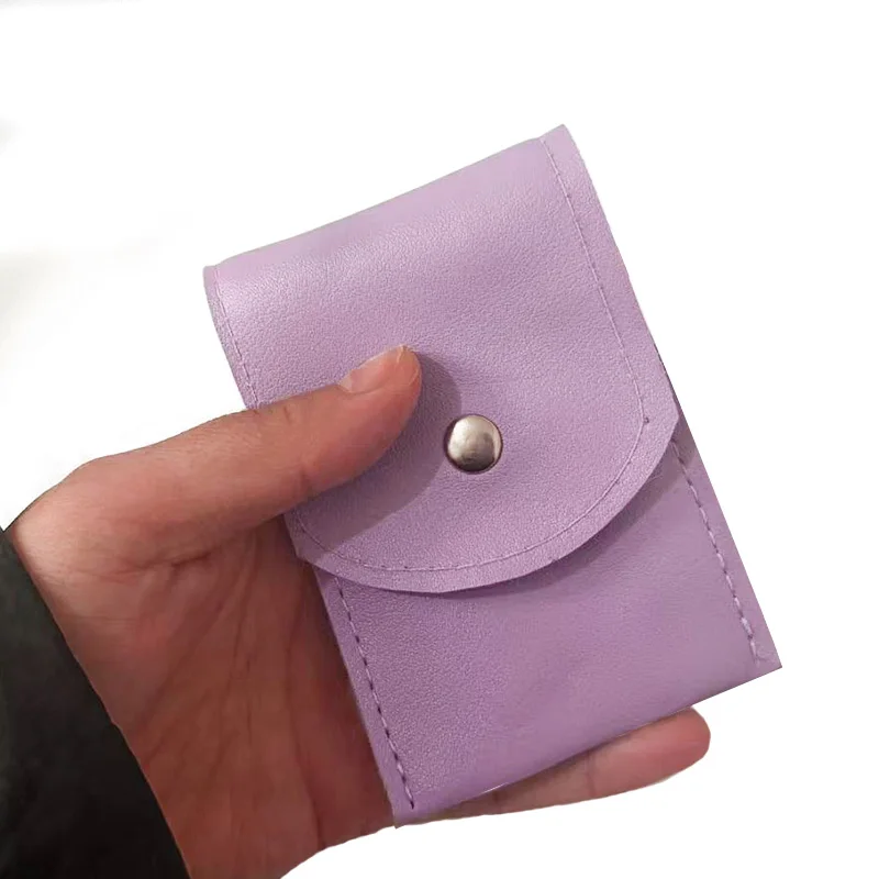 Purple Luxury Pouch PU Leather Travel Portable With Cutting Blade Smoking Accesion Outdoor Gift Bag Box Set5pcs view 5