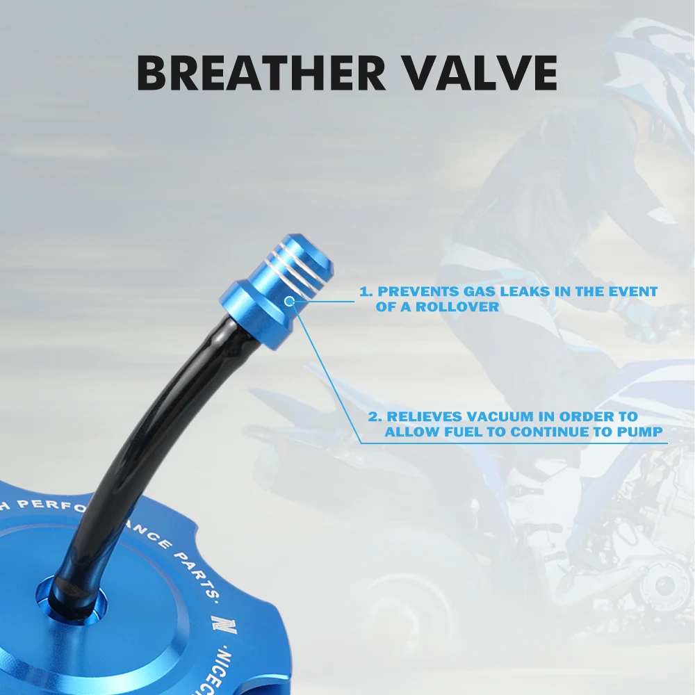 NICECNC Für Yamaha YFZ450R YFZ 450 2009-2023 Öl- und Benzintankdeckel Kraftstoffabdeckung zur Leckagevermeidung Aluminium ATV-Zubehör – Detail 11