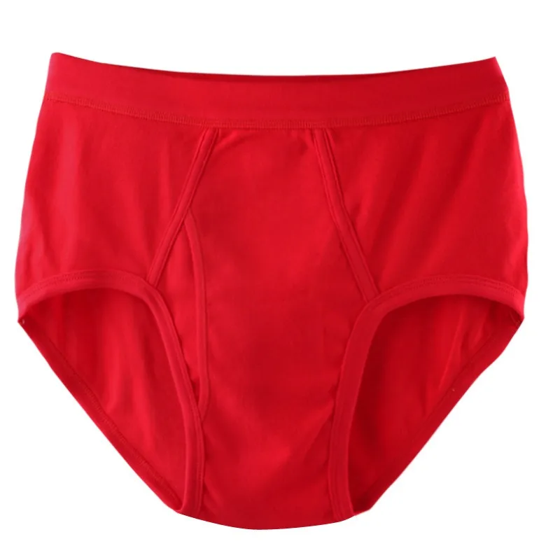 Cuecas de Algodão para Homens, Modelo Triangular, para Idosos e de Meia Idade, Cintura Alta, Tamanho Grande, Confortáveis e Respiráveis