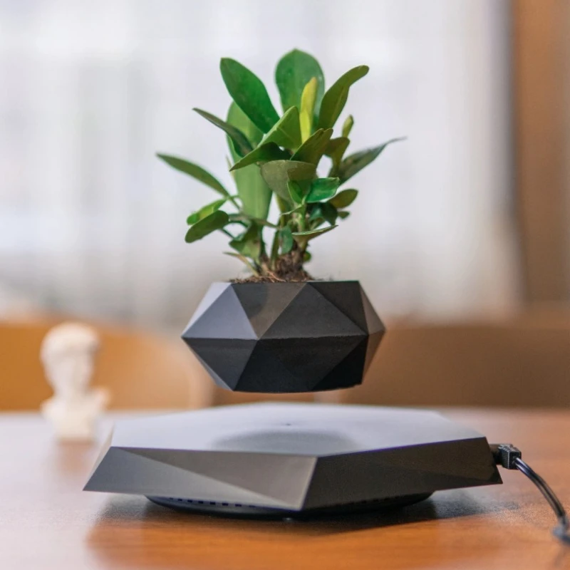 Maglev Flower Pot Plastic Plant Pots Creative Decorative Interior Flowerpot Modern Living Room Decoration Plug in Flower Pots
