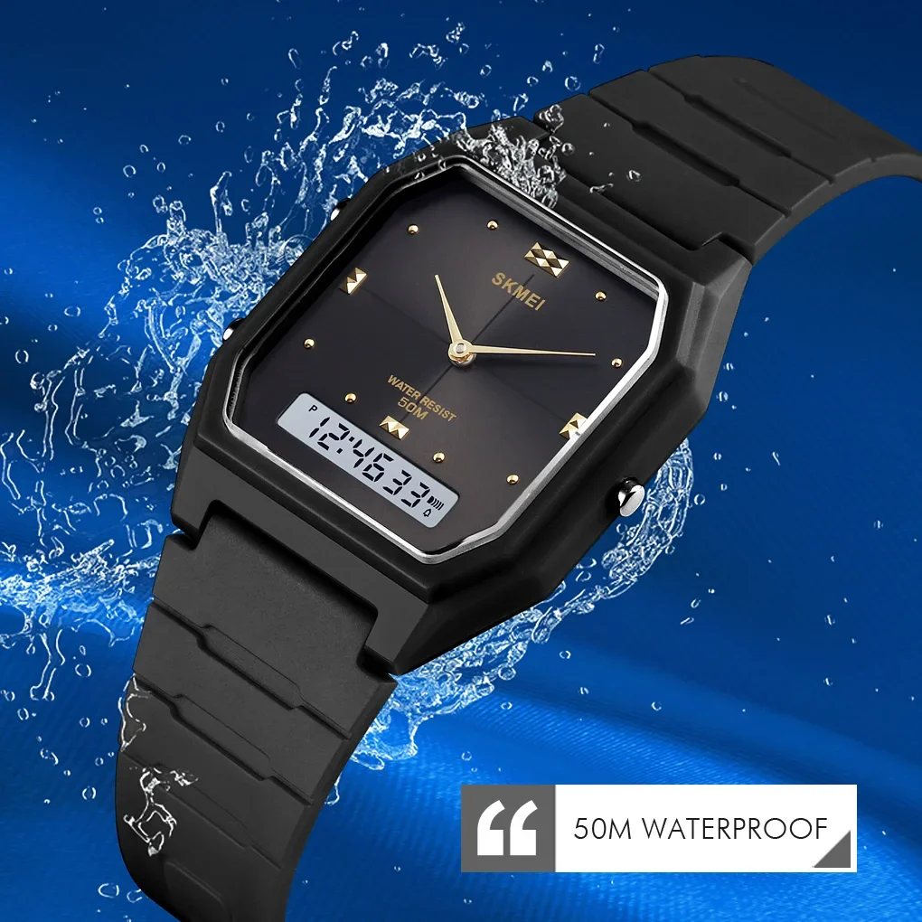 SKMEI 1604 Waterproof Wristwatch  Luxury Fashion Men Women Watch  Dual Time Reloj Relogio Masculino Quartz Watches Simple Casual