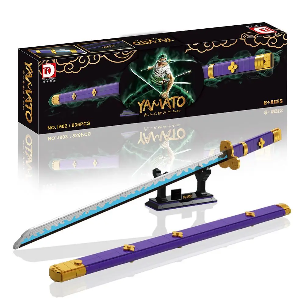 3-type creatieve zwaardvechter Roronoa Zoro zwaard Katana bouwstenen bouwstenen speelgoed cadeau voor kinderen kinderen