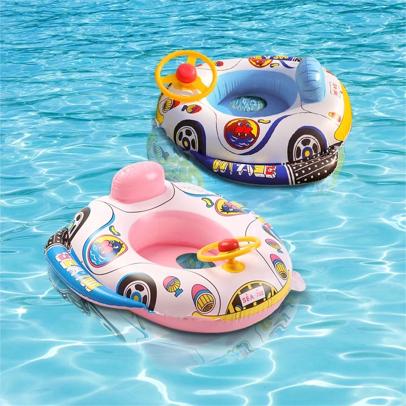 Baby Swimming Seat Ring Nadmuchiwane zabawki Pływająca osłona przeciwsłoneczna Maluch Pływać koło Zabawa Basen Wanna Letnia impreza na plaży Zabawki