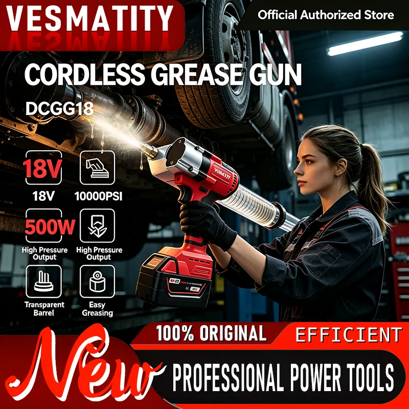 2026 NEW Cordless high pressure grease gun electric oil injector for machinery lubrication fit for 18V 20V battery