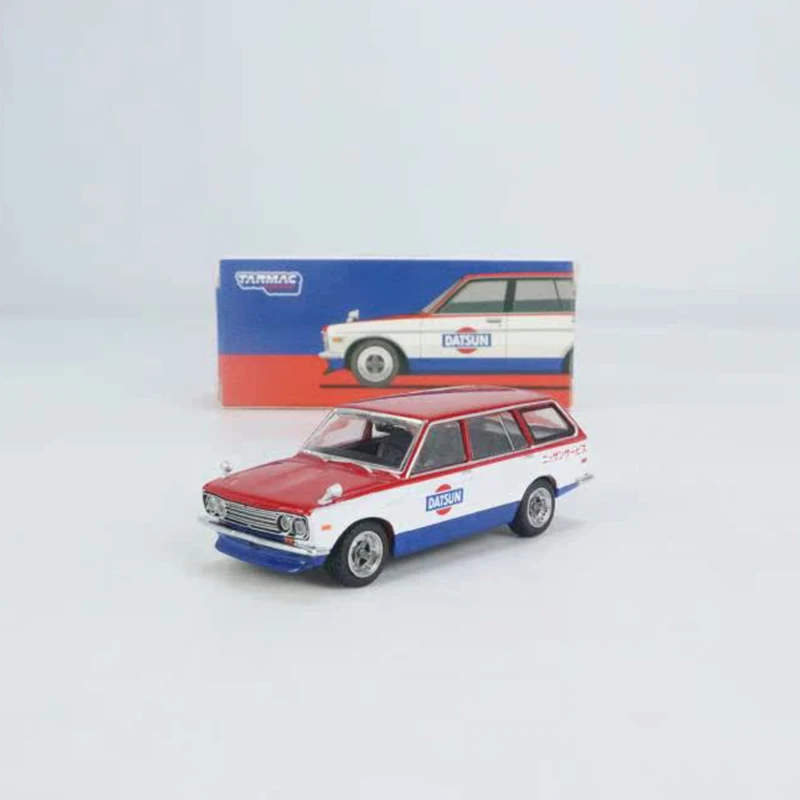 1:64 Scale Datsun Bluebird 510 Wagon Service Car Simulation Alloy Car Model Static Display Collectible Gift Souvenir Decoration