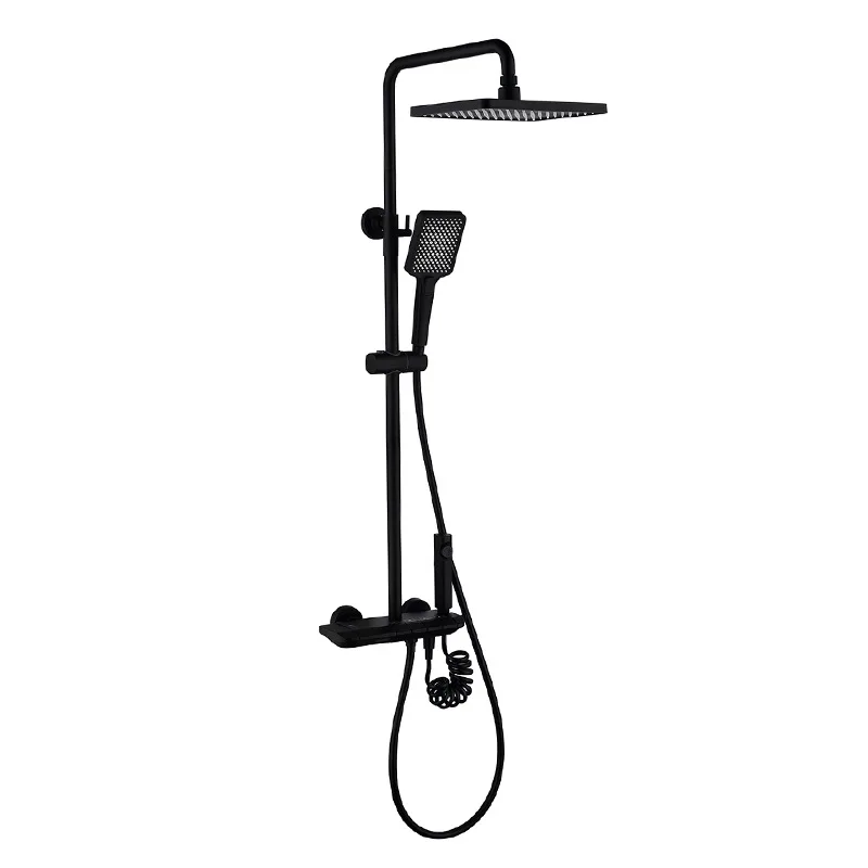 

European-style all-copper, wall-mounted, surface-mounted hot and cold hotel household button wall-mounted shower