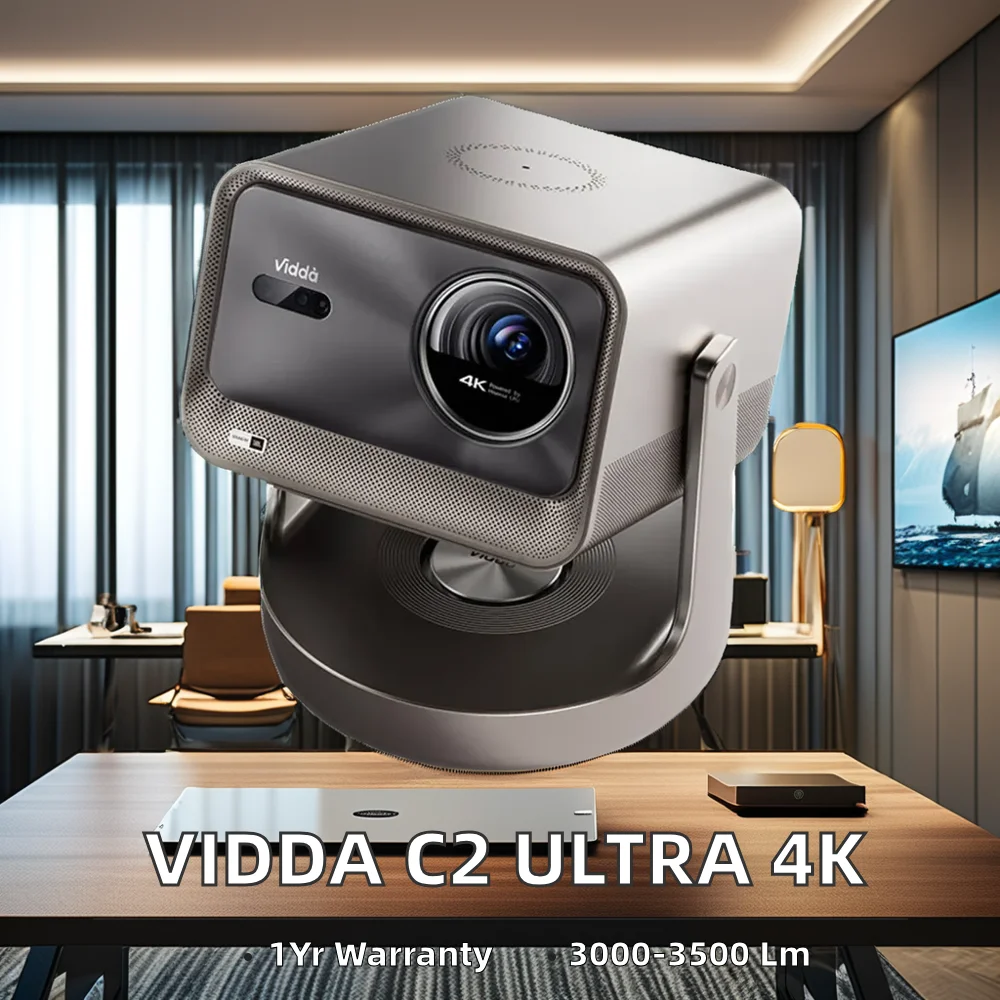 C2 Ultra 4K DLP Projector 3000 CVIA Lumens 3D Features Wireless Education Beamer Use MCL.38 Triple Laser UST Projection