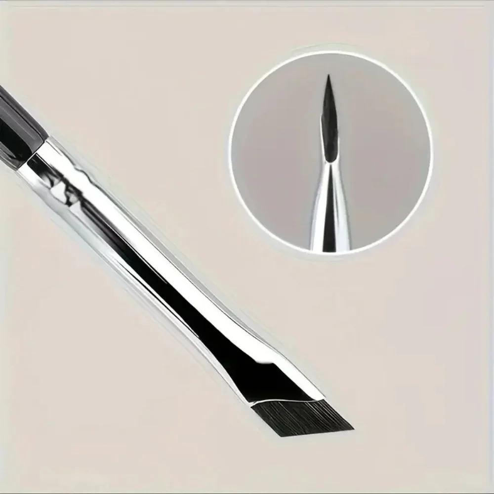 Pincel de maquiagem com lâmina ultrafina e angular, multifuncional, para sobrancelha e delineador, para maquiagem da pálpebra inferior, ferramenta de beleza fina