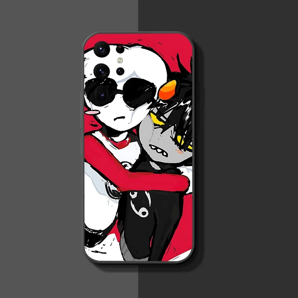 H-Homestuck T-Trolls Phone Case For Samsung Galaxy A52 A12 A51 S21 Edge S22ULTRA S23 S20LITE Plus Ultra Black Cover