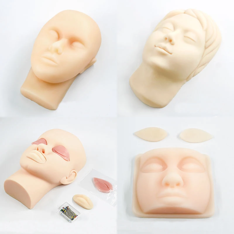 Moule de tête en silicone souple pour l'enseignement, modèle d'injection qualifiée ale, micro ligne carimplantée, double légiide