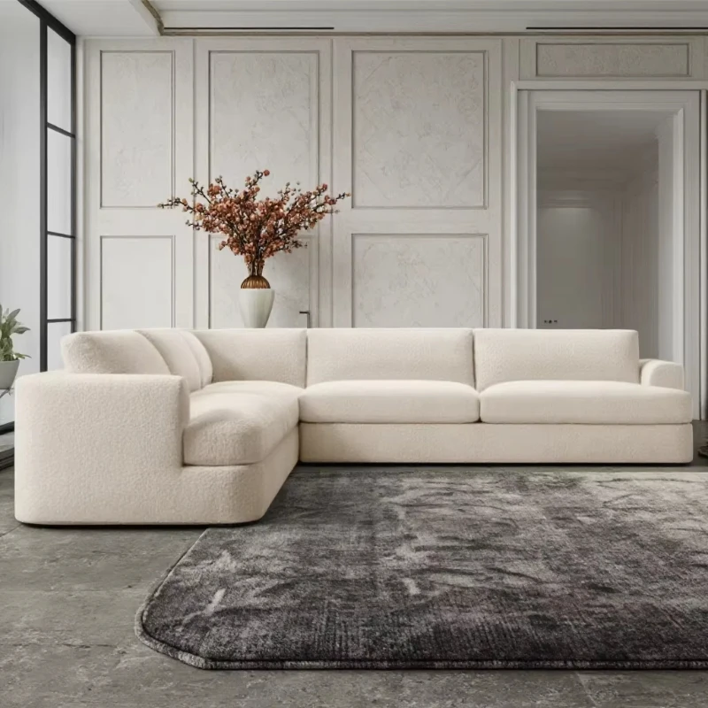 

Luxury, environmentally friendly and durable living room furniture, fabric l-shaped corner modular combination sofa