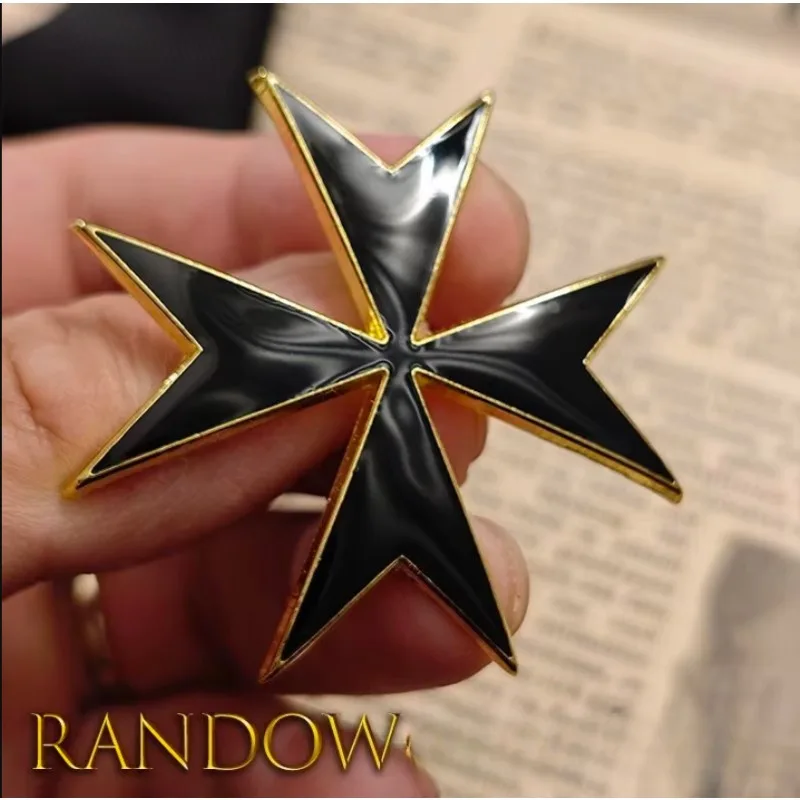 Replica of the German Knight Landau Cross, Free Legion Black Malta Medal, Replica