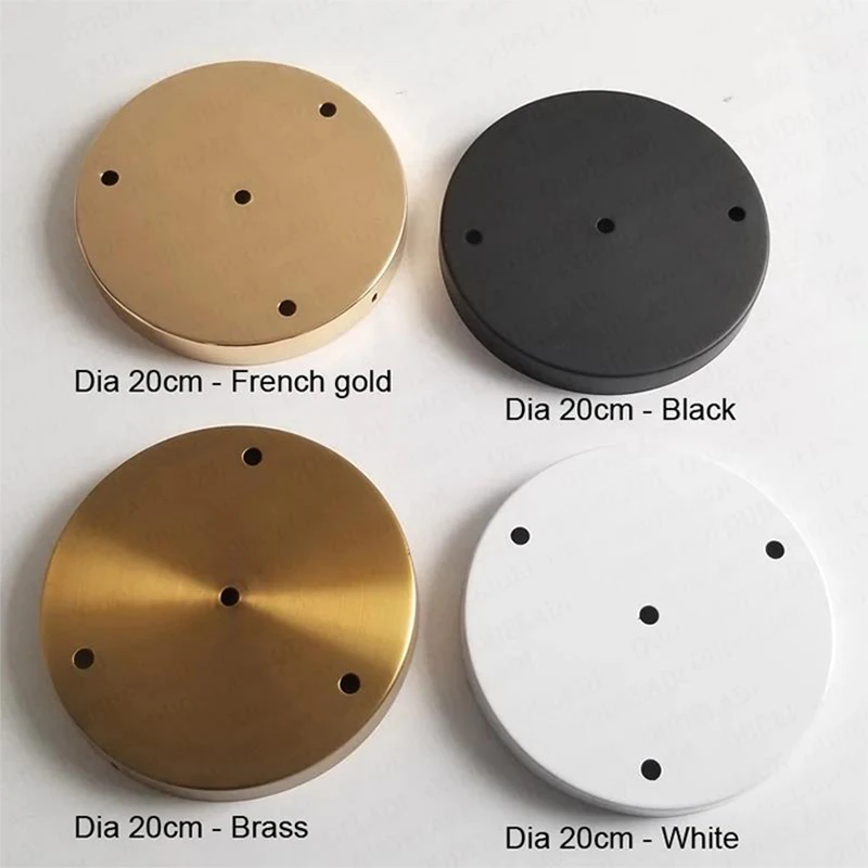 Dia10/12/15/20cm Gold Brass Ceiling Plate Wall Sconce Mount LED Base Vintage Pendant Lamp Disc Base Ceiling Canopy