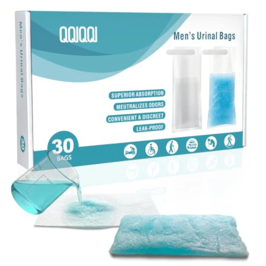 

Disposable Male Urine Bags - Leak-Resistant and Odor Control - High Absorbency Converts Liquid to Gel - Portable Urinal Bags Sp
