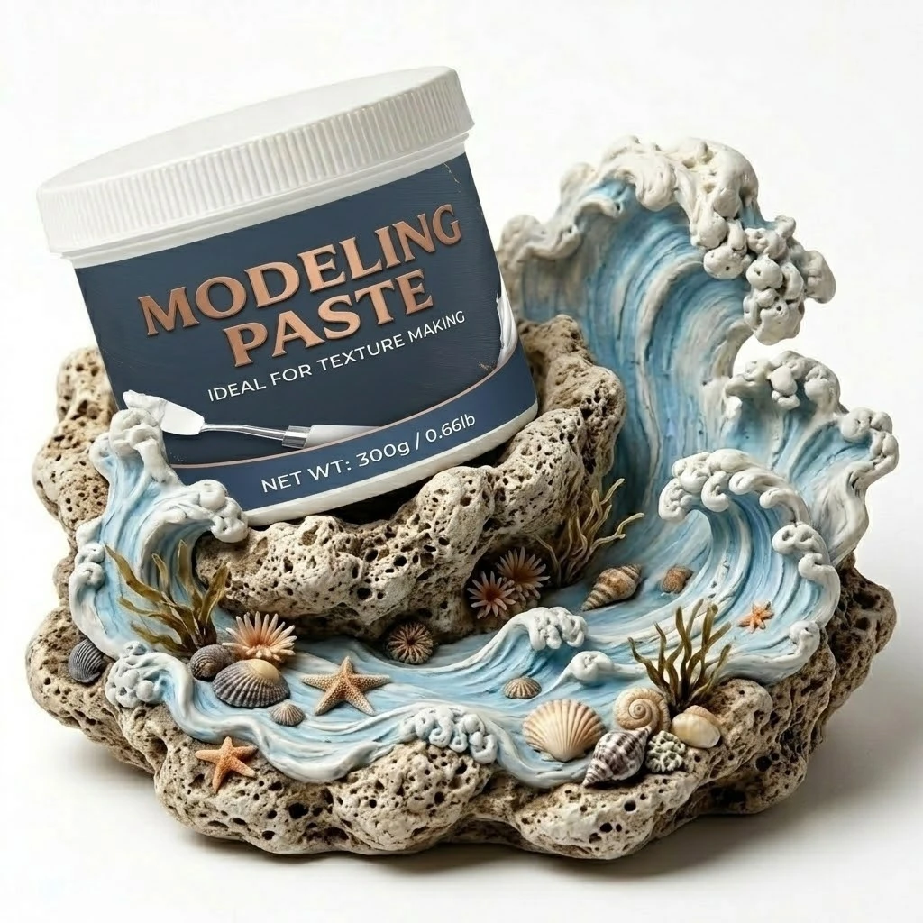 Pâte à modeler 3D Texture Medium, kit de sachets compressibles pour artistes, pour peinture acrylique et sculpture