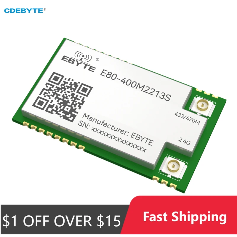 LR1121 LoRa Wireless Module LoRa Spread Spectrum Dual-Band Sub-G 433/868/915Mhz 2.4G SMD TCXO CDEBYTE E80 Series SPI RF Module