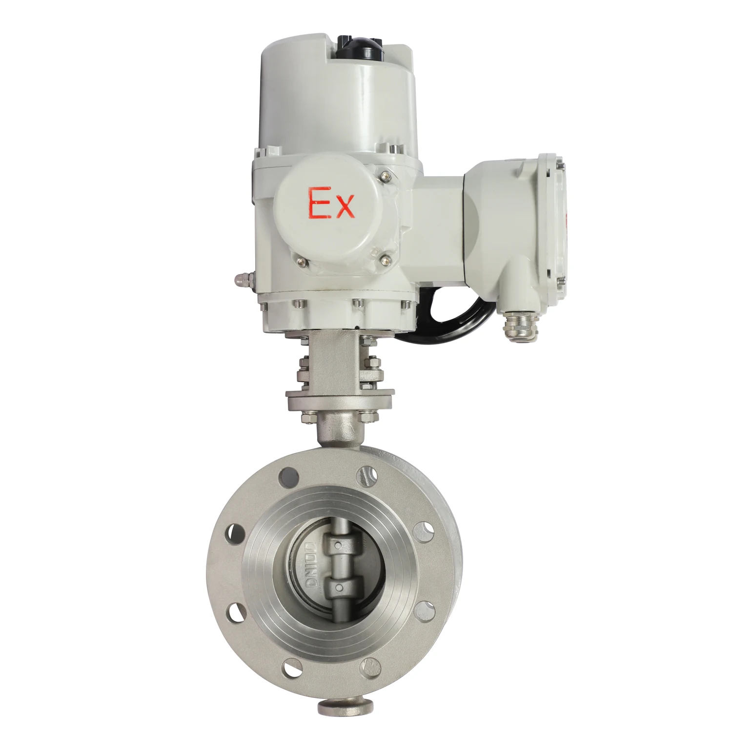 

DN350 DN400 WCB из нержавеющей стали, 3-х тройной эксцентриковый жесткий дроссельный клапан, электрический привод для общего применения