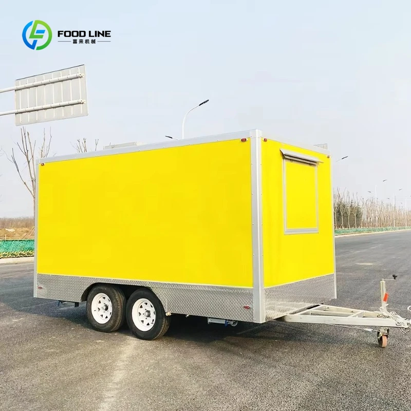 Concession Catering Coffee Food Trailers Furgoneta de comida totalmente equipada Caminhão móvel de sorvete com cozinha completa