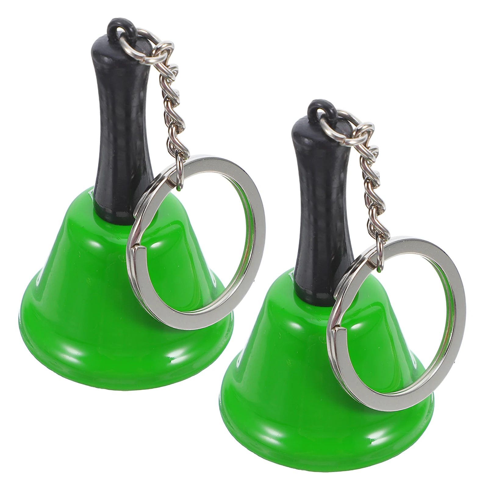 

2Pcs Early Education Metal Bells Hand Shaker Keychain Small Christmas Decor Craft Bell Charms Bag Accessories