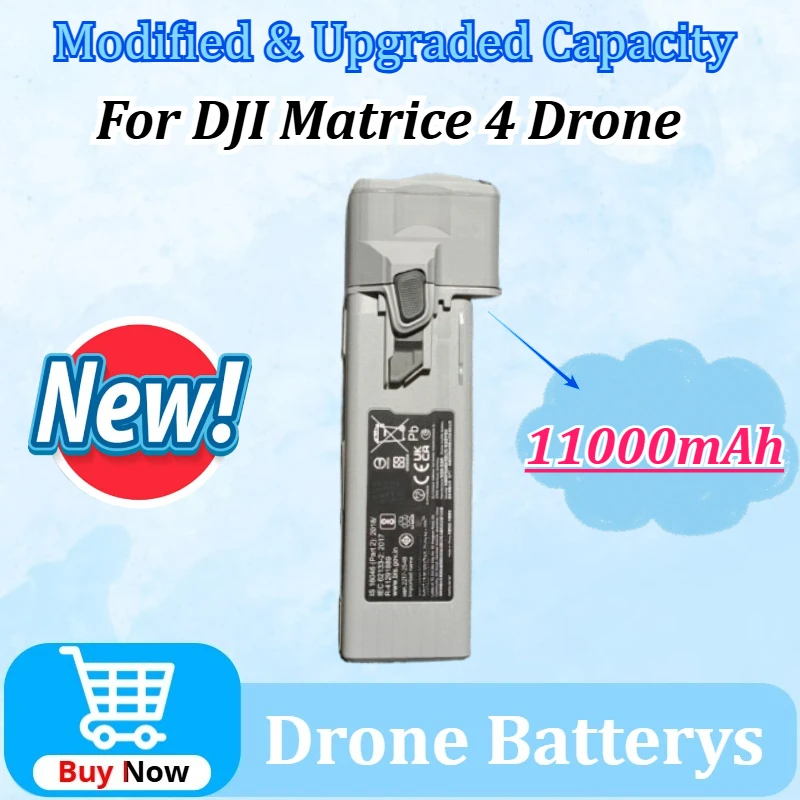 

14.76mAh 11000mAh for DJI Matrice 4 Drone Battery Provides Up To 51 Minutes of Flight Time Hover Time Modified Upgraded Capacity